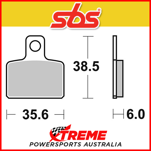 SBS Ceramic Rear Brake Pads for Beta Minicross Pro Race 12/10 04-06