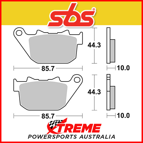 SBS Sintered Rear Brake Pads for Harley Davidson XL 883C Sportster Custom 04-10