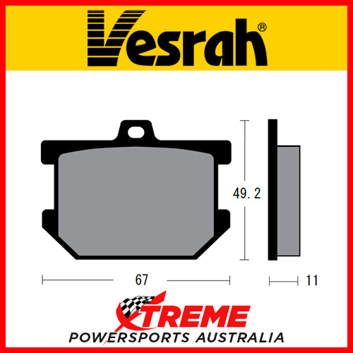 Yamaha XS 500 C/D 78-79 Vesrah Organic Rear Brake Pad SD-205