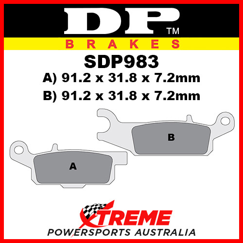 DP Brakes Yamaha YZ125 2008-2018 SDP Pro-MX Copper Front Brake Pad