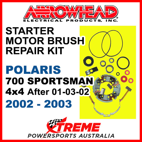 Arrowhead Polaris 700 SPORTSMAN 4X4 02-03, Aft 01-03-02 Starter Motor Brush Kit