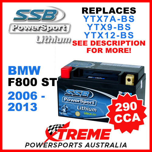 SSB 4-LFP14H-BS BMW F800ST F800 ST 2006-2013 Lithium Battery