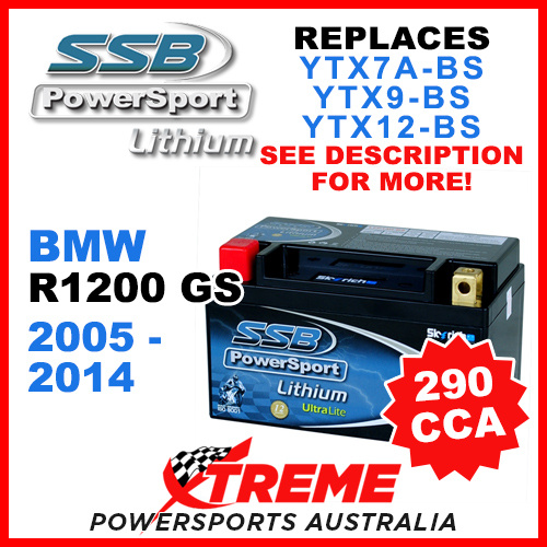 SSB 4-LFP14H-BS BMW R1200GS 2005-2014 Lithium Battery LFP14H-BS