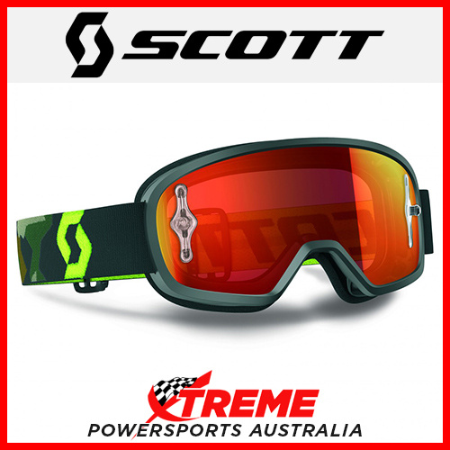 Scott Buzz Black/Yellow Goggles With Orange Chrome Lens Motocross Dirt Bike