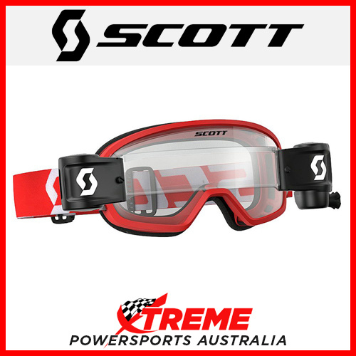 Scott Red/White Buzz MX Pro WFS Goggles With Clear Lens Motocross Dirt Bike