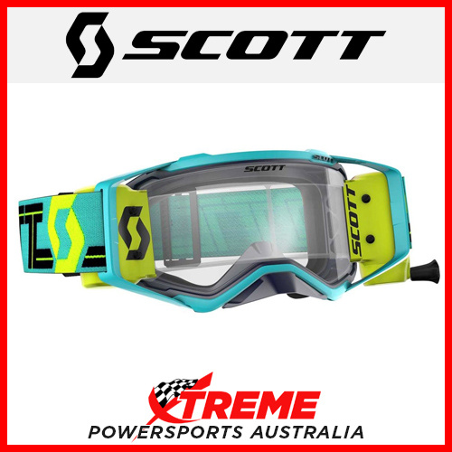 Scott Blue/Teal Prospect WFS Goggles With Clear Lens Motocross Dirt Bike