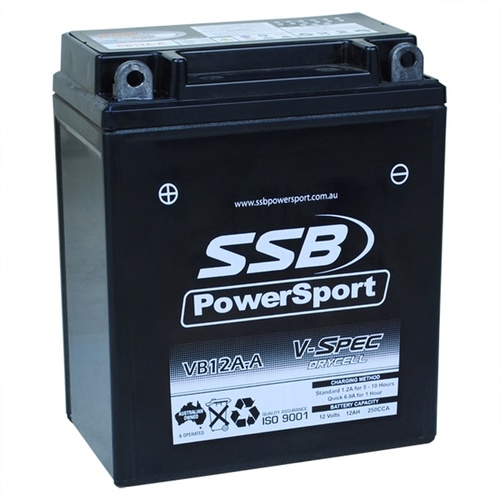 SSB 12V 250CCA 12AH VB12A-A Honda CB250 CB 250 1978 V-Spec AGM Battery RB12A-A