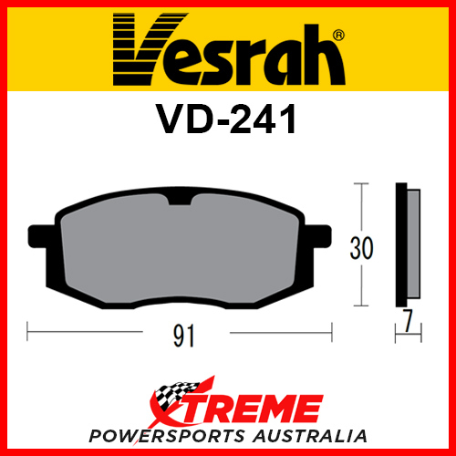 Vesrah Organic Front Brake Pads for Yamaha YZ 125 1985 1986 1987 1988