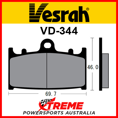 For Suzuki GSX-R400F 1987-1988 Vesrah Semi-Metallic Front Brake Pad VD-344JL