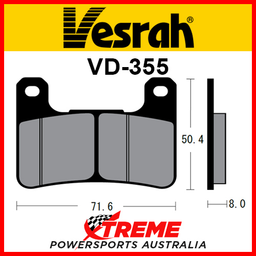 For Suzuki GSX 1300 Hayabusa 08-12 Vesrah Organic Front Brake Pad VD-355