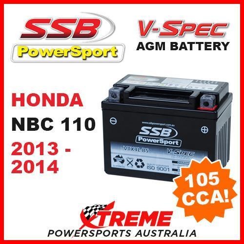 SSB 12V V-SPEC DRY CELL AGM 105 CCA BATTERY HONDA NBC 110 NBC110 2013-2014 MOTO