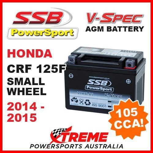 SSB 12V V-SPEC DRY CELL AGM 105 CCA BATTERY HONDA CRF125F CRF 125F 2014-2015 MX