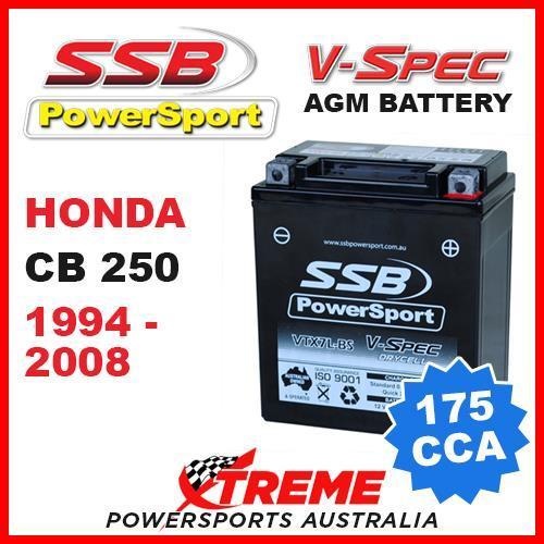 SSB 12V V-SPEC DRY CELL AGM 175 CCA BATTERY HONDA CB250 CB 250 1994-2008 MOTO