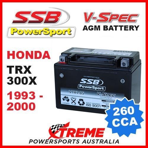 SSB 12V V-SPEC DRY CELL AGM 260 CCA BATTERY HONDA TRX300X TRX 300X 1993-2000