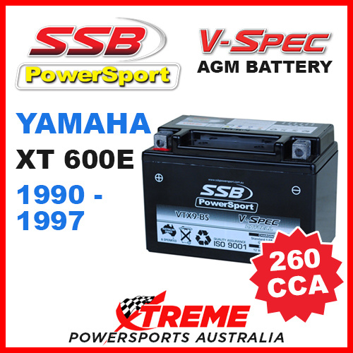 SSB 12V V-SPEC DRY CELL AGM 260 CCA BATTERY YAMAHA XT600E XT 600E 1990-1997 