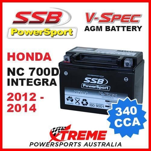 SSB 12V V-SPEC DRY CELL AGM 340 CCA BATTERY HONDA NC700D NC 700D 2012-2014 MOTO