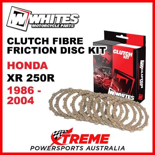 Whites Honda XR250R XR 250 R 1986-2004 Clutch Fibre Friction Disc Kit