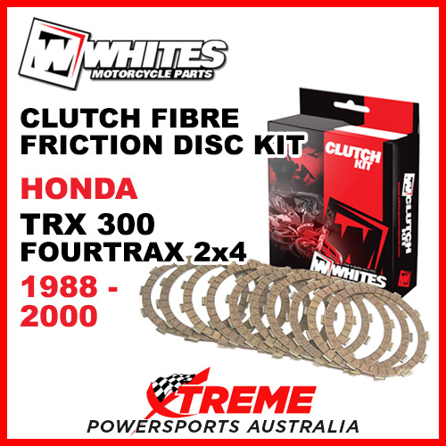 Whites Honda TRX 300 Fourtrax 2x4 1988-2000 Clutch Fibre Friction Disc Kit