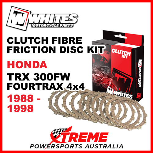 Whites Honda TRX 300FW Fourtrax 4x4 1988-1998 Clutch Fibre Friction Disc Kit