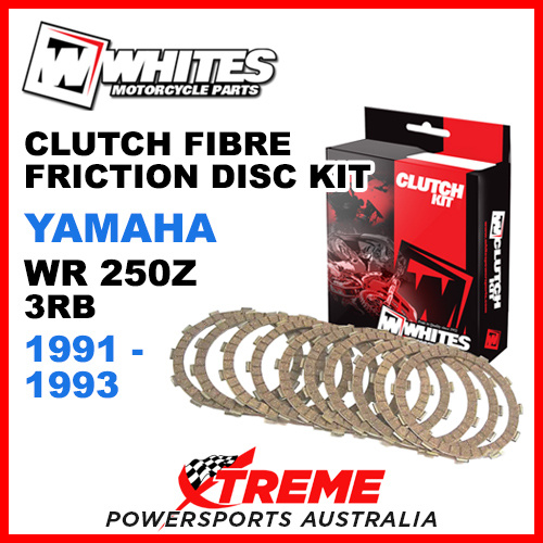 Whites Yamaha WR250Z WR 250Z 3RB 1991-1993 Clutch Fibre Friction Disc Kit