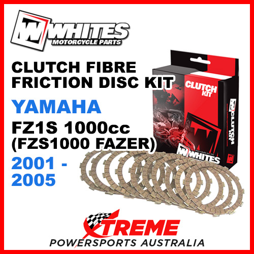 Whites Yamaha FZ1S FZS1000 Fazer 2001-2005 Clutch Fibre Friction Disc Kit