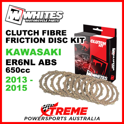 Whites Kawasaki ER6NL ABS 650 2013-2015 Clutch Fibre Friction Disc Kit