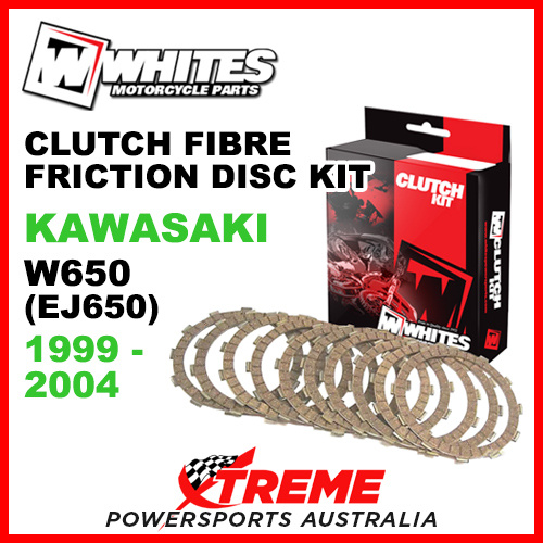 Whites Kawasaki W650 EJ650 1999-2004 Clutch Fibre Friction Disc Kit