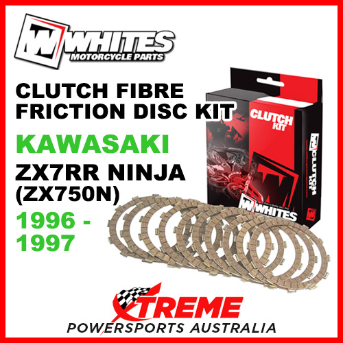 Whites Kawasaki ZX7RR Ninja ZX750N 1996-1997 Clutch Fibre Friction Disc Kit