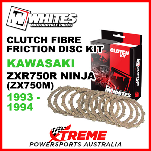 Whites Kawasaki ZXR750R Ninja ZX750M 1993-1994 Clutch Fibre Friction Disc Kit