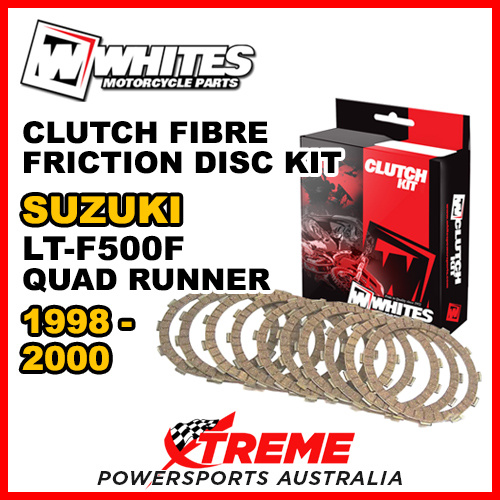 Whites For Suzuki LT-F500F Quadrunner 1998-2000 Clutch Fibre Friction Disc Kit