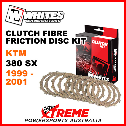 Whites KTM 380SX 380 SX 1999-2001 Clutch Fibre Friction Disc Kit