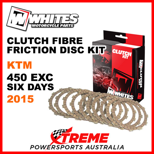 Whites KTM 450EXC 450 EXC Six Days 2015 Clutch Fibre Friction Disc Kit