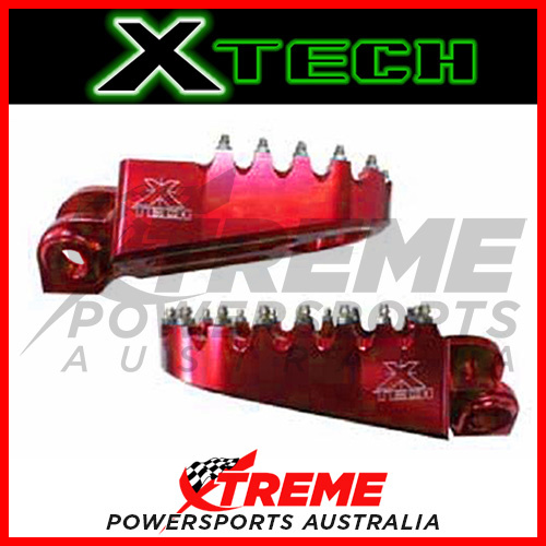 Honda CRF250R 2004 Onwards Red Pro Footpegs Xtech XTMFPH011 MX Motocross