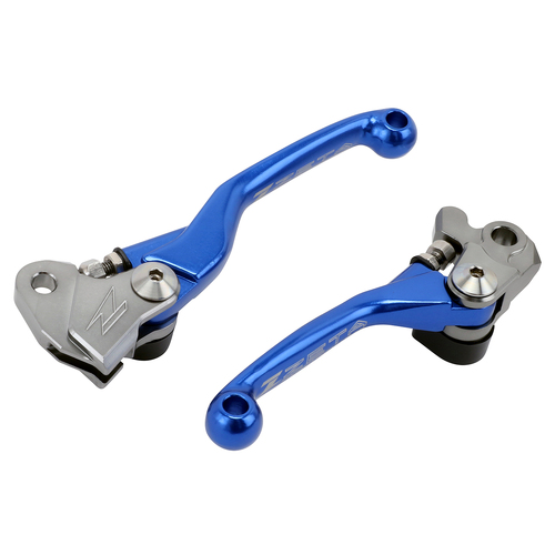 Zeta Kawasaki KX80/85/100 2001-2018 Blue Pivot Brake Clutch Lever Set FP ZE44-2102