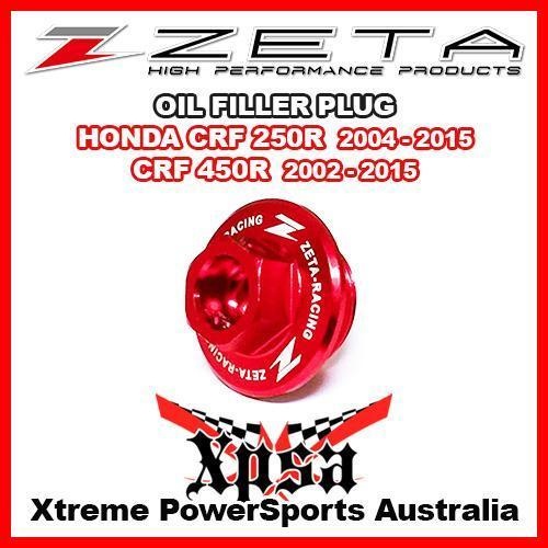 ZETA OIL FILLER PLUG RED HONDA CRF 250R CRF250R 04-2015 CRF 450R CRF450R 02-2015