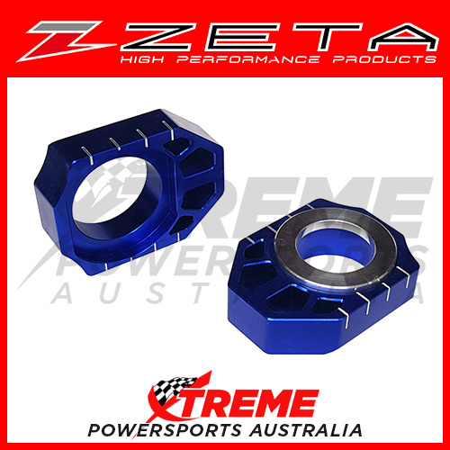 Zeta Blue Rear Axle Block Set for Honda CRF450RX 2017-2020