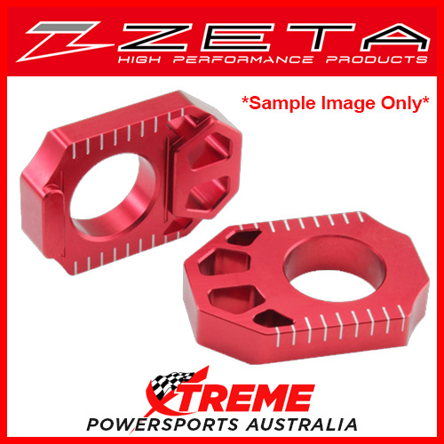 Zeta Red Rear Axle Block Set for Yamaha WR250R 2007-2020